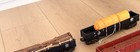 Lot Of 5   Lionel O Gauge Nyc 6462 Gondola Freight Cars-all Black - Two W Loads