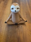 Adorable Ceramic Yoga Sloth Figurine     Cross-legged Meditation Pose