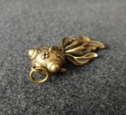 Collection Old Asian Antiques China Brass Goldfish Small Pendant