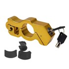 Gold Motor Handlebar Lock Anti-theft Grip Throttle Security Bike Scooter Atv