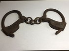 Vintage Antique Steel Double Lock Handcuffs Jail Police Equipment 1800   s Towers