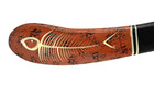 Aboriginal Art Wood Boomerang Niaaa Label Signed Mw Murra Wolka Vintage