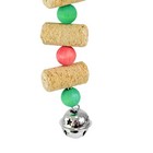 Bird Chewing Toy Cage Accessories Woven Spiral Rope Parrot Cork Bite String For