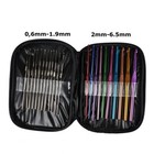 22pcs Set 0 6mm-6 5mm Crochet Hooks Needles Knit Weave Colored Aluminum Portable