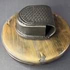 Aker 500-d Double Chain Or Hinged Handcuff Case 2 1 4  Belt Basket Weave Leather