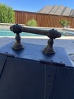 Vintage Antique Metal Coal Ash Fireplace Fire Scuttle Coal Box Bin Brass Handle