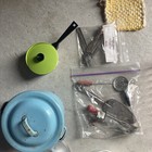 Lot Of Misc Vintage Play toy Kitchen Items - Food  Pots  Pans  Utensils  Etc