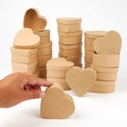 Bulk Buy Of 24 Paper Mache 3  Heart Shaped Boxes With Lids