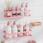 Shower Organizer Set 3-pack Waterproof Wall Mount Caddies W  Adhesives Hooks New