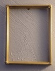 Vtg Wooden Ornate Gold Gild Mixed Media Frame  13   x 10   -interior 9 X 1 2  -ooak