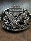 Vintage Harley-davison Inc Silver Belt Buckle