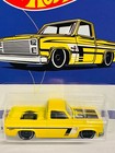 Htf Hot Wheels Yellow 83 Chevy Silverado American Truck Walmart 5 10 Monmc