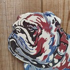 Vintage Mack Bulldog Porcelain Enamel Metal Sign Size 9  X 8  Inch