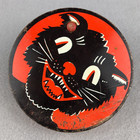 Vintage Halloween Rachet Noisemaker Black Cat Kirchhof Tin Litho Vtg 50s 60s Usa