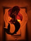 Vintage Disney 1991 The Little Mermaid Ariel Clear Shell- Night Light -works  k 