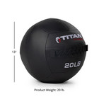 Titan Fitness 20 Lb Composite Wall Ball  Soft Shell Poly-composite Laminate