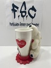 Vintage Coke Bear Valentines Floral Cup Teleflora 1995 