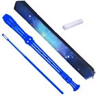 8 Holes Soprano Recorder With Cleaning Rod And Bag  Professional German Blue