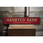 Haunted Barn Rustic Distressed Sign  Personalized Wood Sign