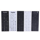 English Keyboard Replacement Stickers White On Black Any Pc Computer Laptop 