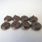 8 Leaf Foliage Picture Button Tinted Brass Openwork Vintage