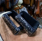 Charro Leather Stirrups Estribos Charros Stainless Steel