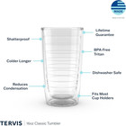 Tervis Clear   Colorful Insulated Tumbler  16oz - 4 Pack - Boxed  Citrus Sunrise