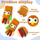 Thanksgiving Turkey Gloves For Running Turkey Trot Gear Knitted Glove 