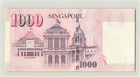 Singapore 1000 Dollars 1999  P-43  Final Prefix 0ak 017162  Sign  Tau  Orig  Unc