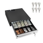 16   stainless Steel  Front Heavy Duty Black Pos Cash Drawer With 5bill 5coin 