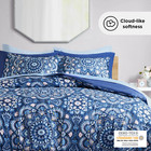 Queen Size Comforter Set  9-piece Bed In A Bag Queen  Navy Blue Bedding Comforte