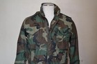 Vintage Army Military Cold Weather Field Jacket Men s Medium Long Green Camo