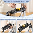 4 Step Ladder Retractable Handgrip Folding Step Stool With Anti-slip Wide Pedal