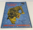 Detroit Lions Chicago Cardinals September 19 1937 Football Program Rare