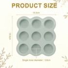 Beeswax Candle Mould 15 5cm X 15 5cm 9grids Round Reusable Module  Grey