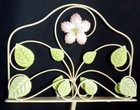 Vintage Wrought Iron Floral Tole Music Or Cookbook Stand