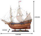 Mayflower 1620 Wooden Tall Ship Model 30  Plymouth Pilgrim s Historic Built Boat