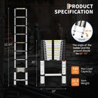 Telescoping Ladder Aluminum Extension Step 12 5 Ft Multi-purpose Portable 330lbs