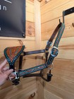 Professional   s Choice Teal Arrow Buckstitch Bronc Leather Halter