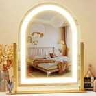 Arched Makeup Vanity Mirror With Lights 17 2  Led Makeup 17 2 l X 13 6 w Gold