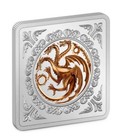 2022 Niue Game Of Thrones - Targaryen Sigil 1 Oz  999 Silver Proof Medallion