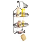 Rustic Shower Caddy 3 Tier Organizer W  Soap Dish Hooks Durable Bathroom Storage