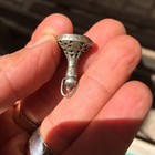 Old Antique Silver Carnelian Seal Persian Ottoman Islamic Stamp Keychain Arabic
