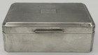 English Sterling Silver Wood Lined Cigarette Box Birmingham Cj Vander 1970