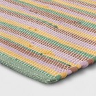 4 x5 6  Rag Area Rug Pink green yellow - Room Essentials