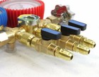 3pc Hvac A c Straight Shut-off  Ball Valve Adapter For R134a R22 R12 R410a 1 4 