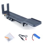 Us Stock 73 5cm Plastic Semi Trailer Flatbed 1502 For 1 18 Rc Tractor Truck Car