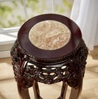 Hand-carved Genuine Marble Tall Plant Stand Victorian Style  New In The Box
