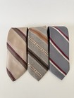 1970   s Vintage Stripe Narrow Ties Lot Set Of 3 Sears Men   s Store