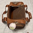 Lisa Vanderpump Luxury Brown Vegan Leatherette Carrier-brand New-17   x8x8   -free S